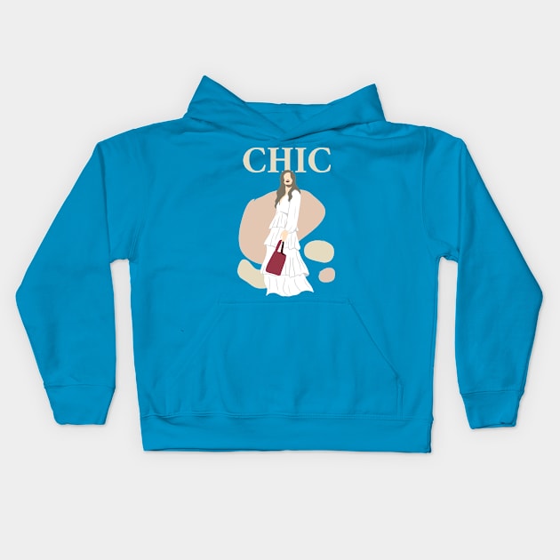 Chic Girl, Fashion Designer Kids Hoodie by Style Conscious